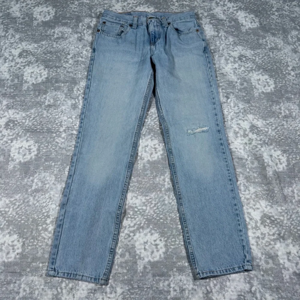Levi's 511 Slim Fit Jeans Mens 29x30 Light Blue Denim Distressed 5-Pocket Casual